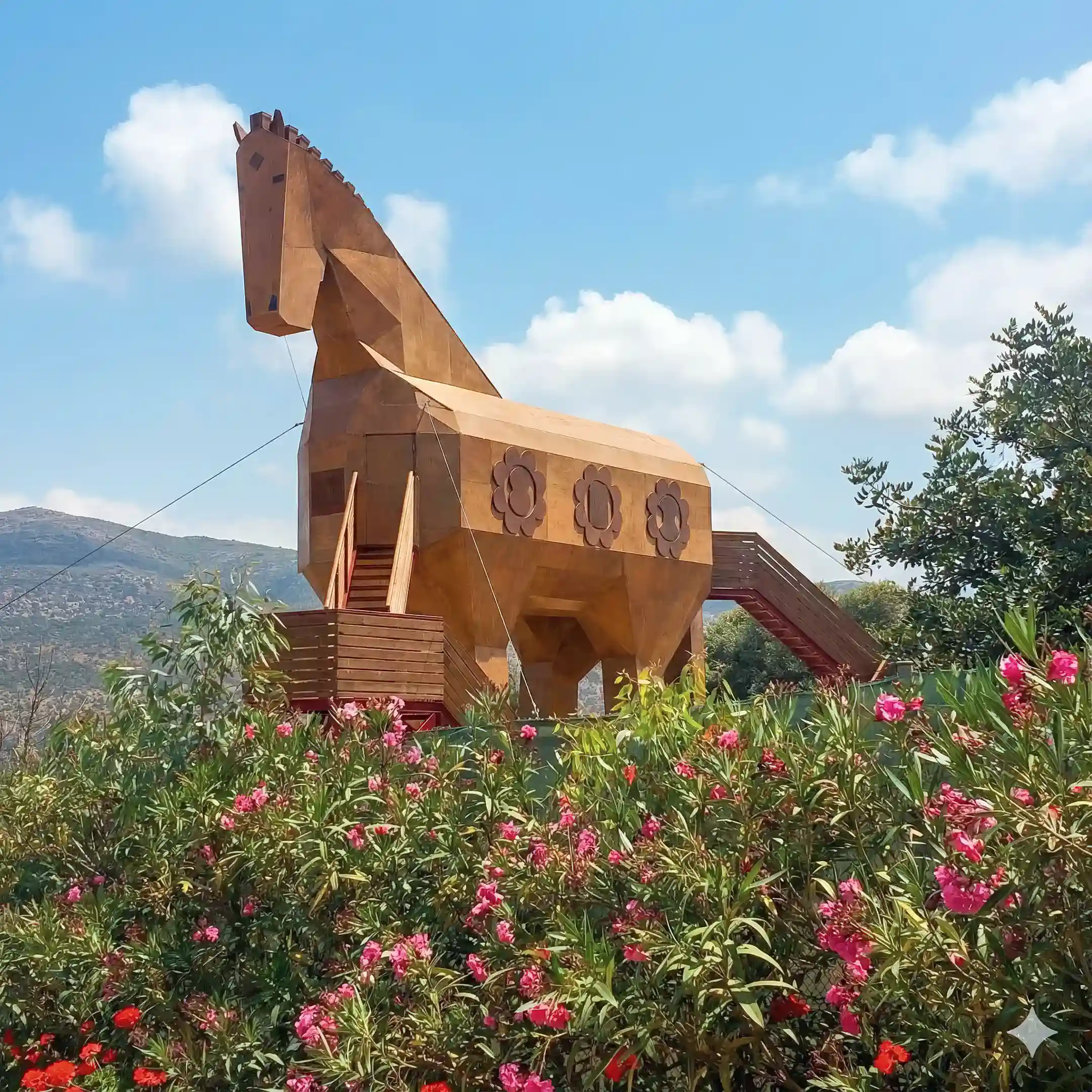 The Trojan Horse Laser Maze: A visually commanding landmark housing...
