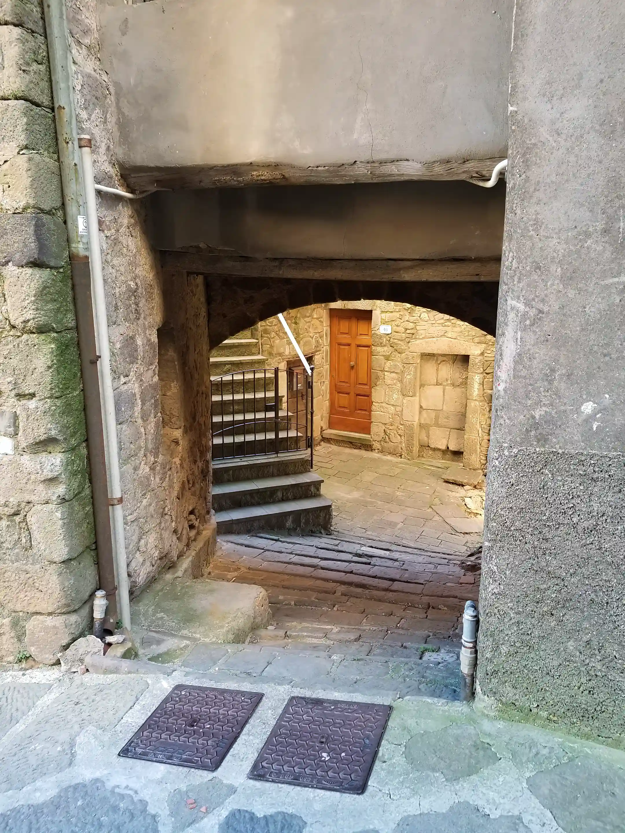 One of the many passageways in Montelaterone. The village...