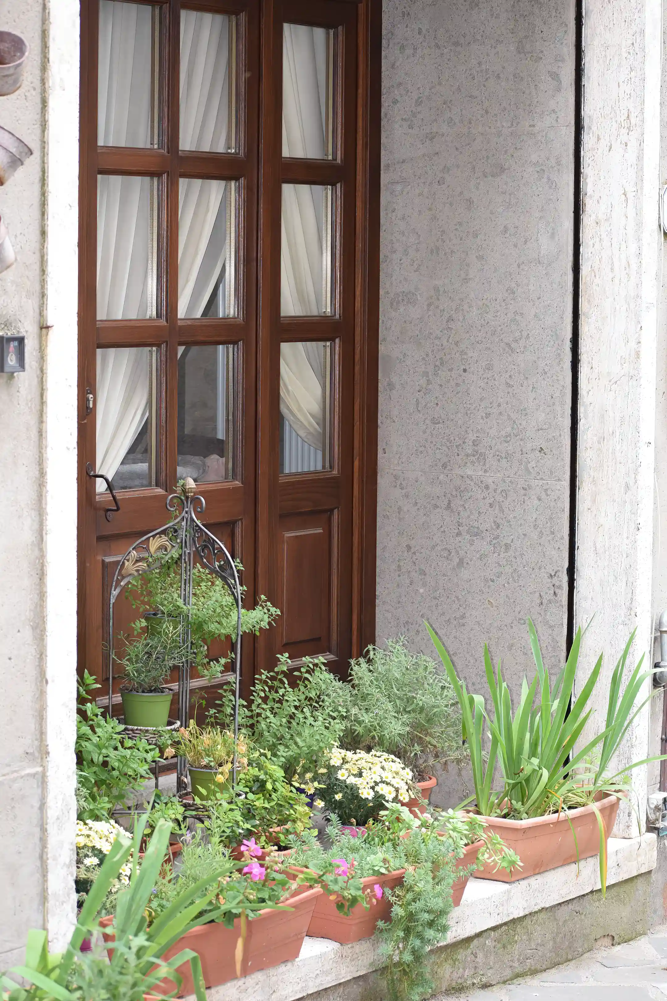 French doors from bedroom area