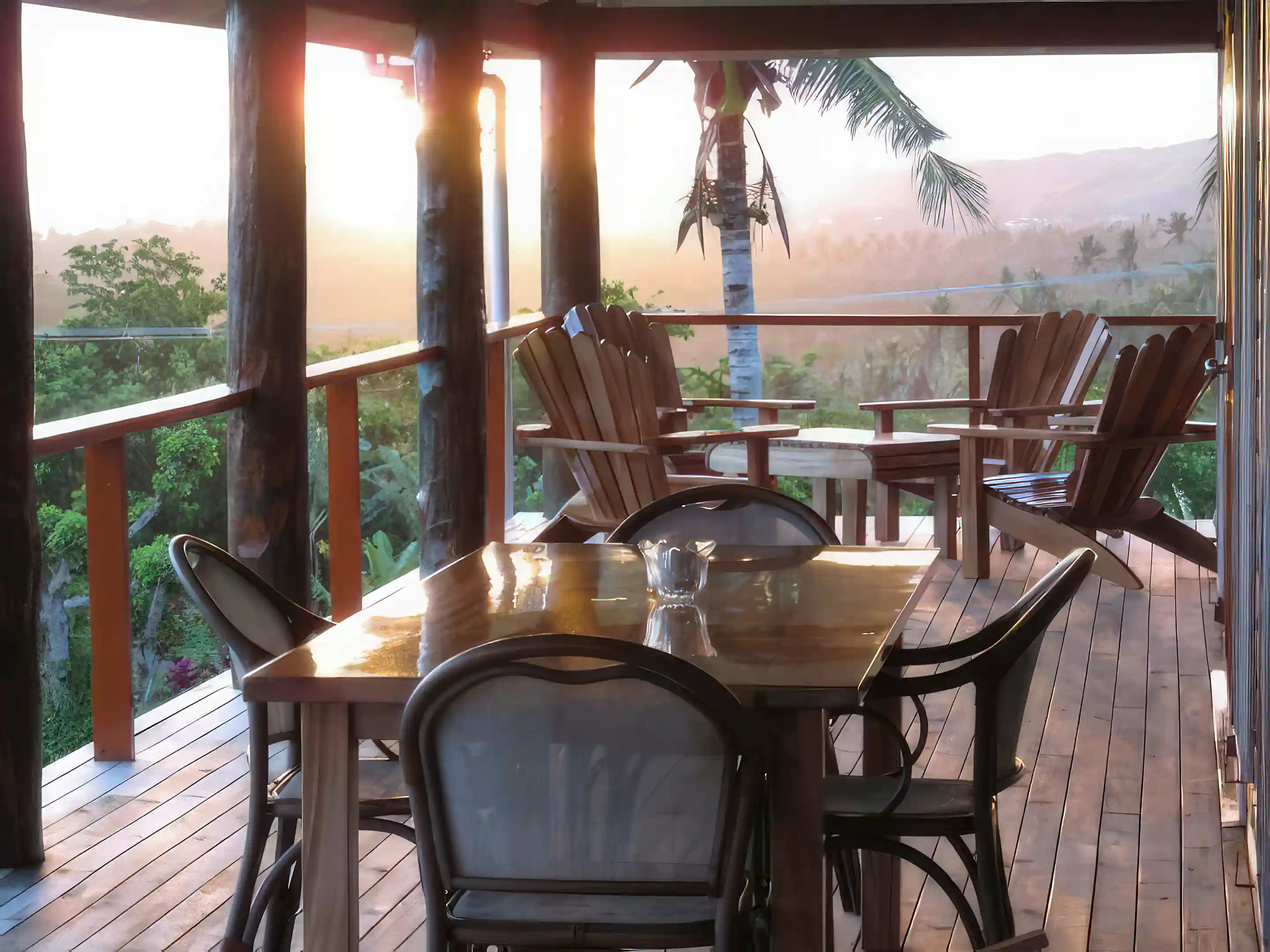 Deck with Custom Raintree Furniture