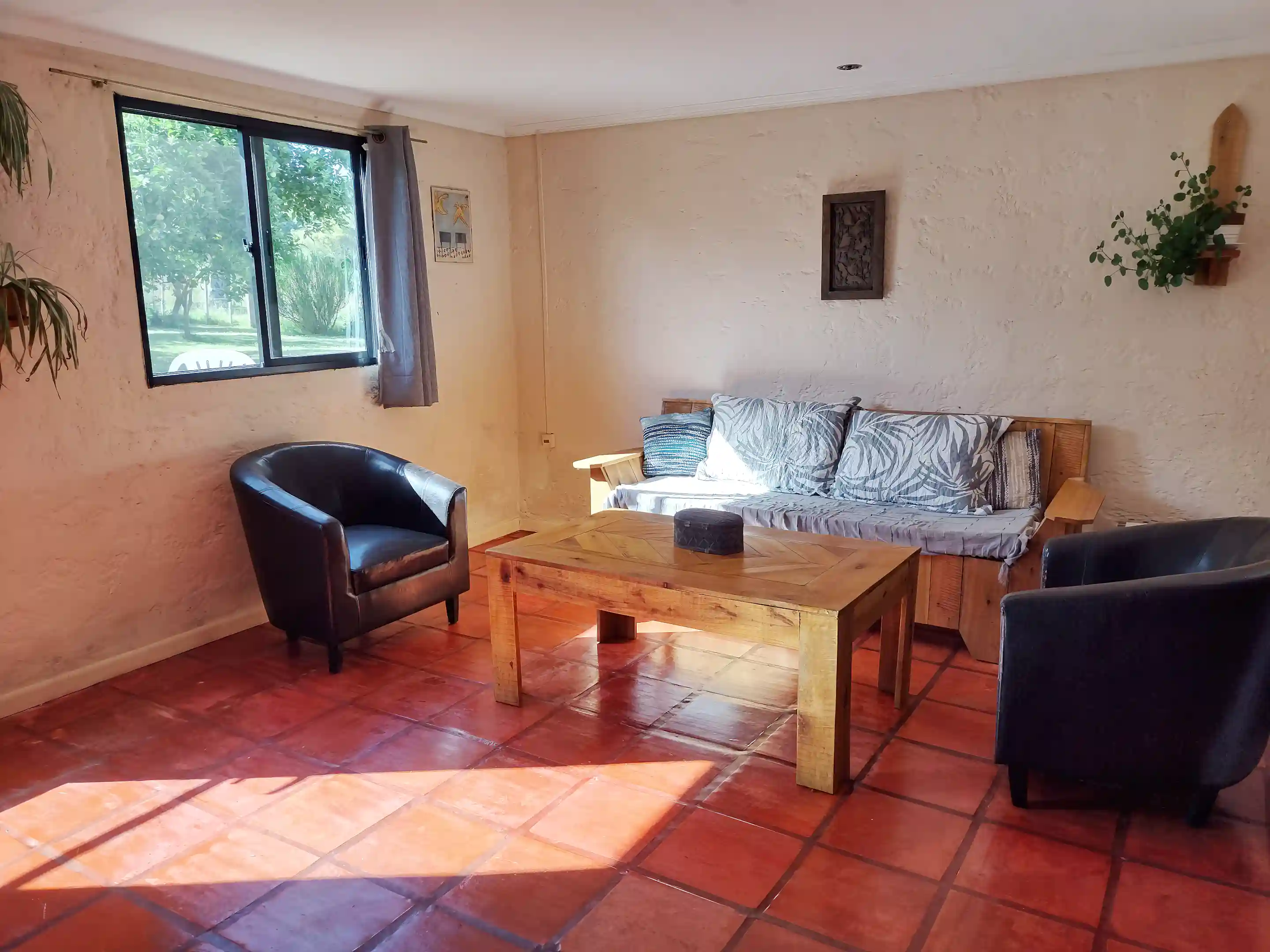 Living room with sunlight