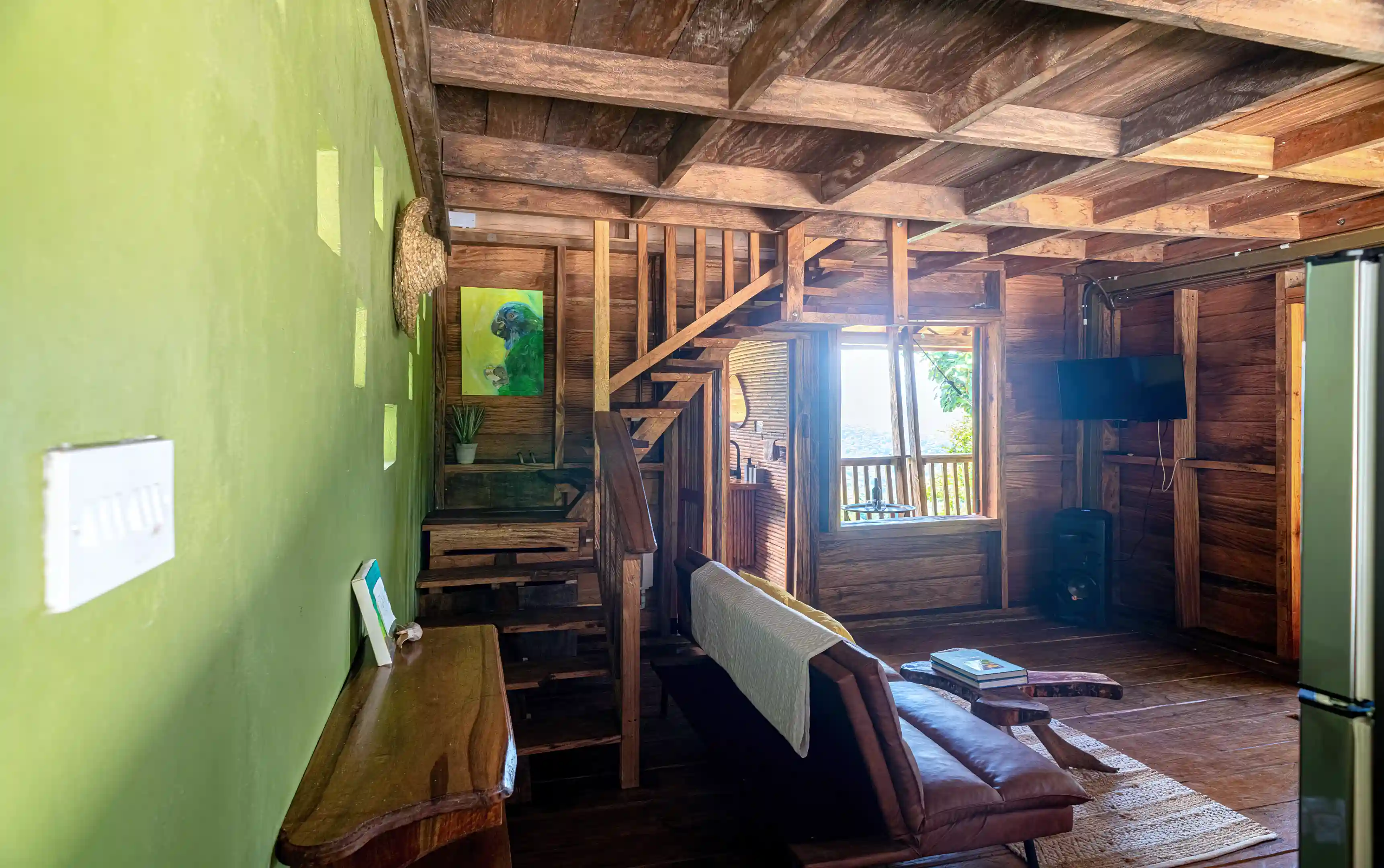 Stairs leading to bedroom