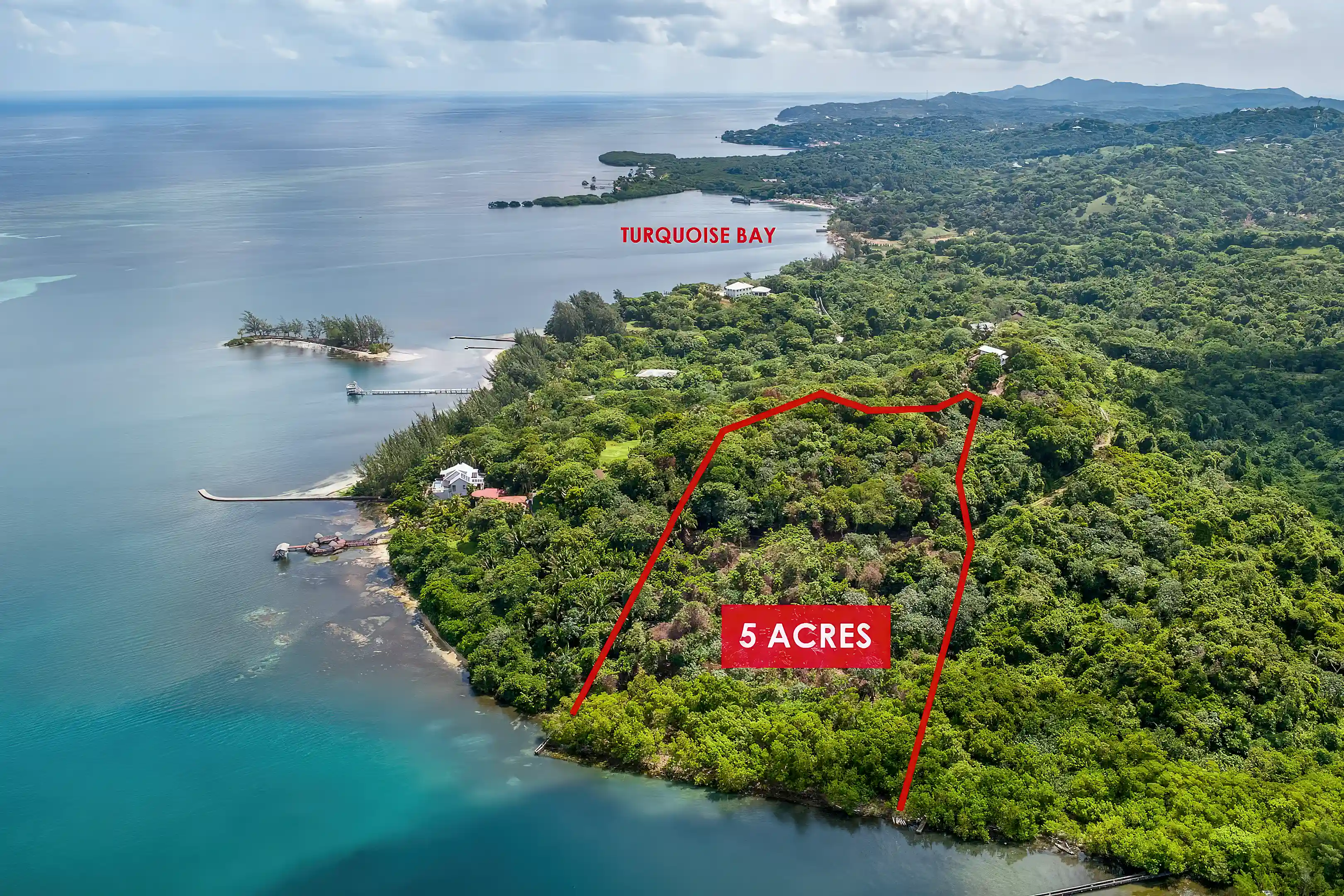 Oceanfront Acreage for Sale in Johnson Bight, Havana Beach, Jose Santos Guardiola, Bay Islands, Honduras
