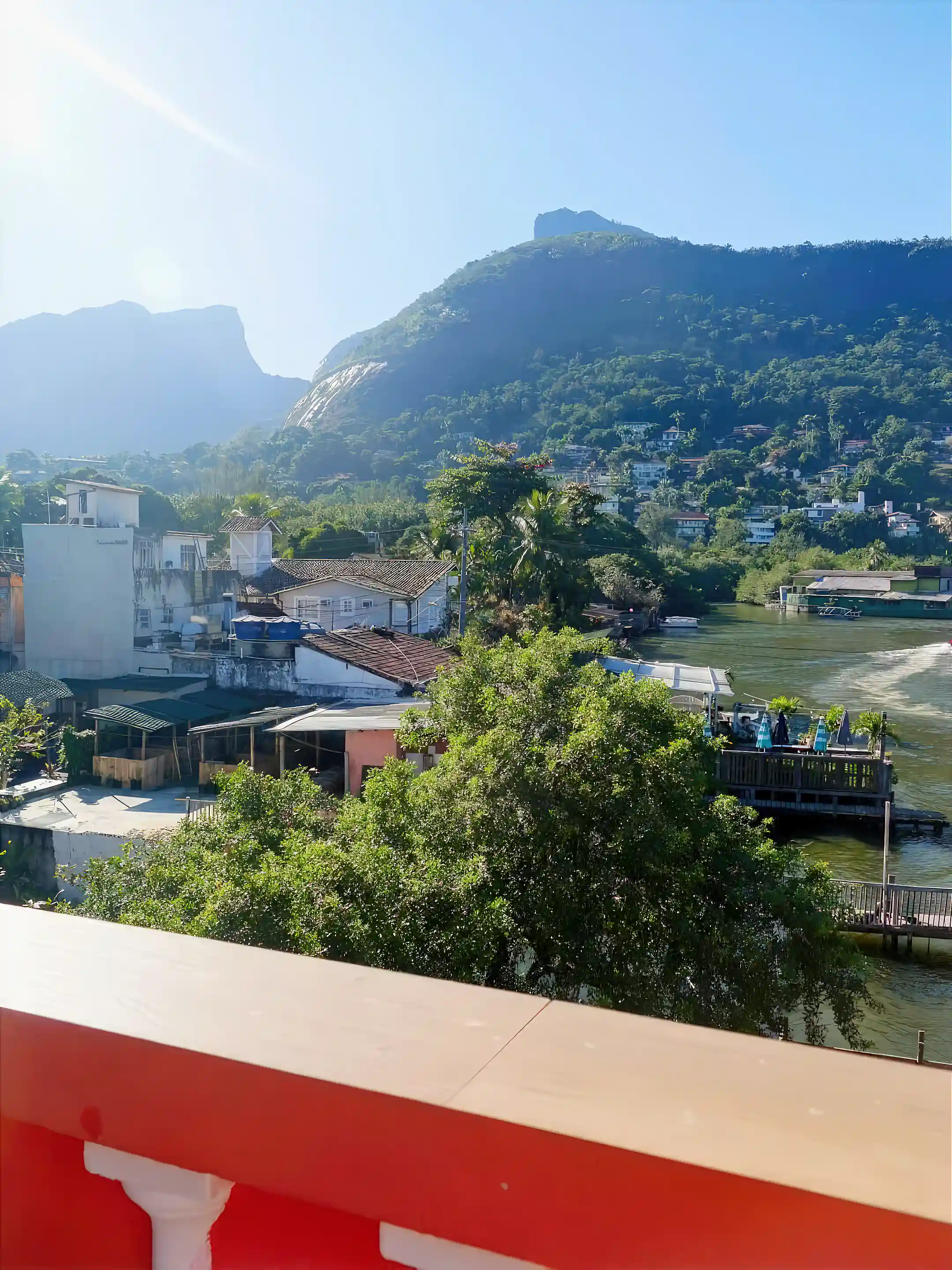 spectacular view towards famous rock of Gávea