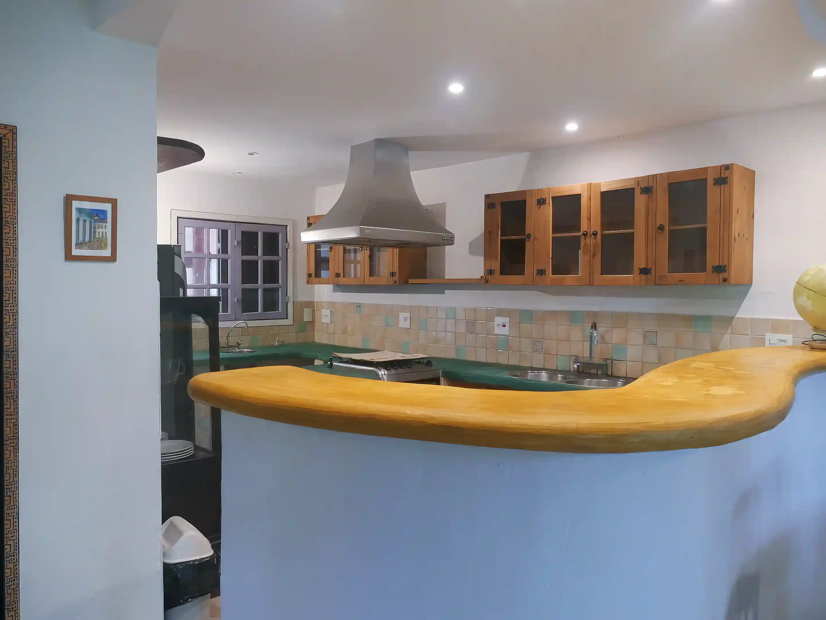 view into the kitchen