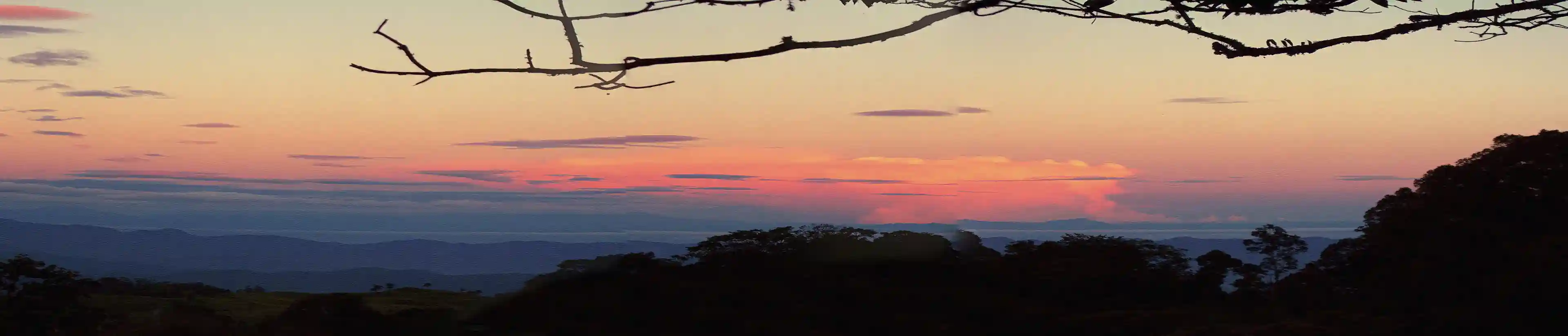 Evening over the Andes from the house