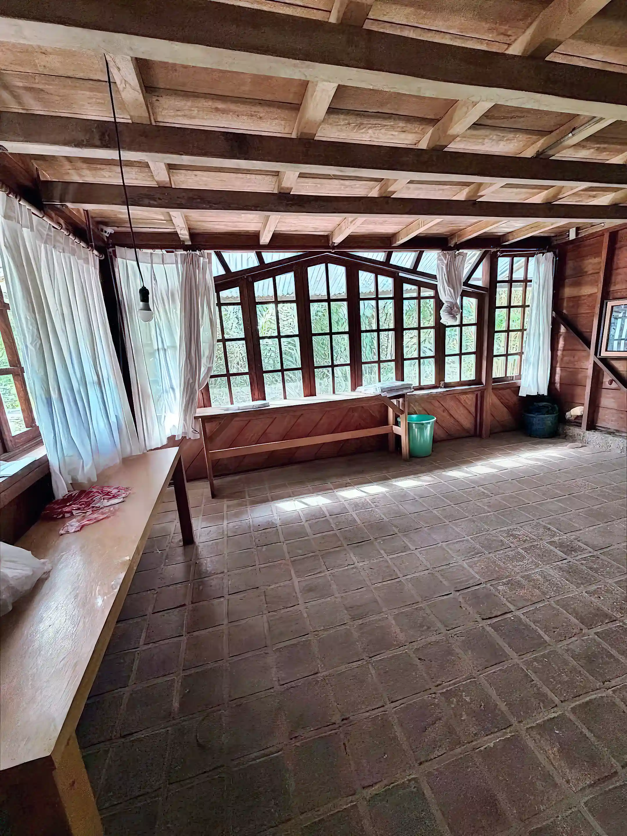 Bedroom with view into the backyard