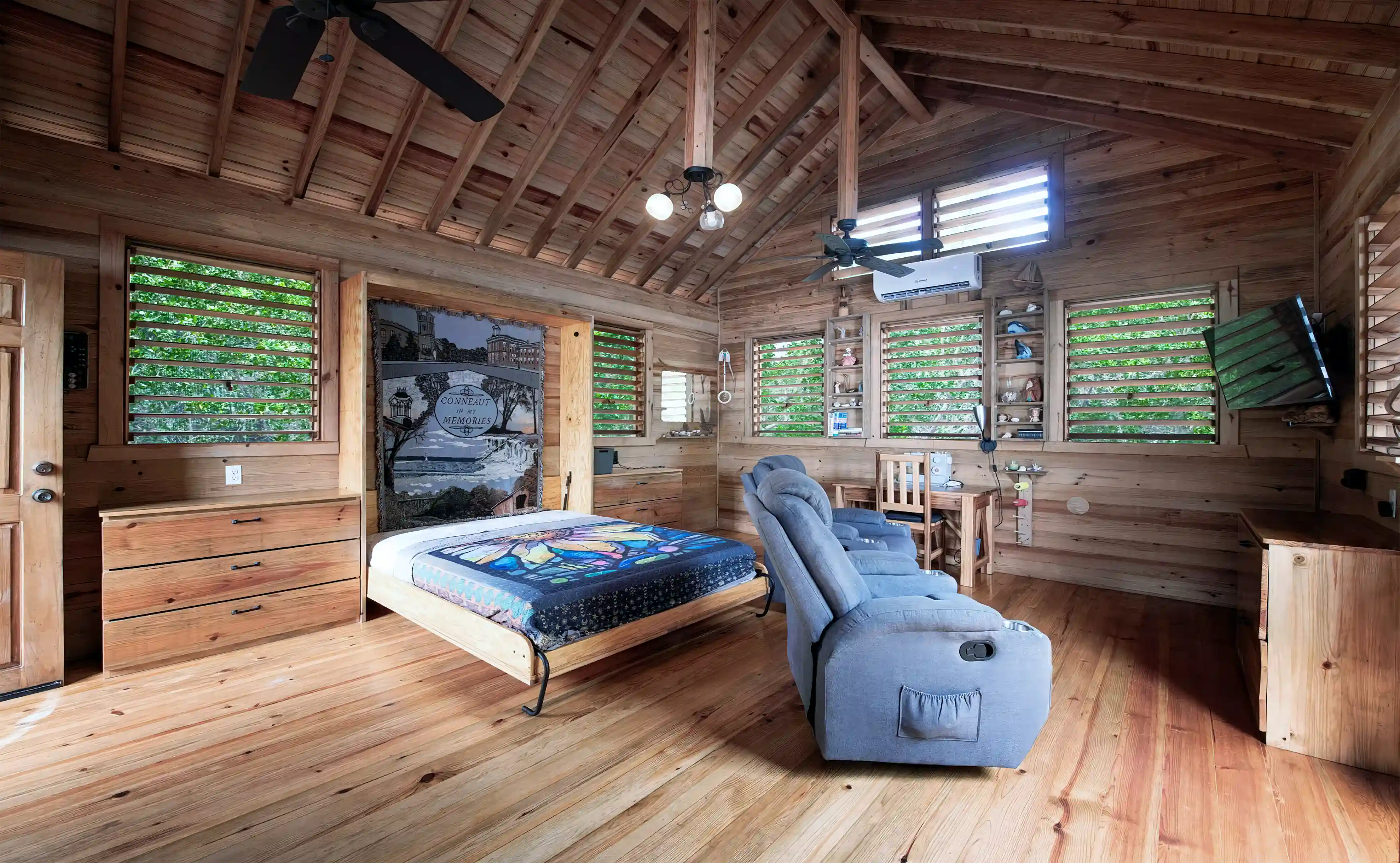 A Murphy Bed in the Living Room offers more sleeping...
