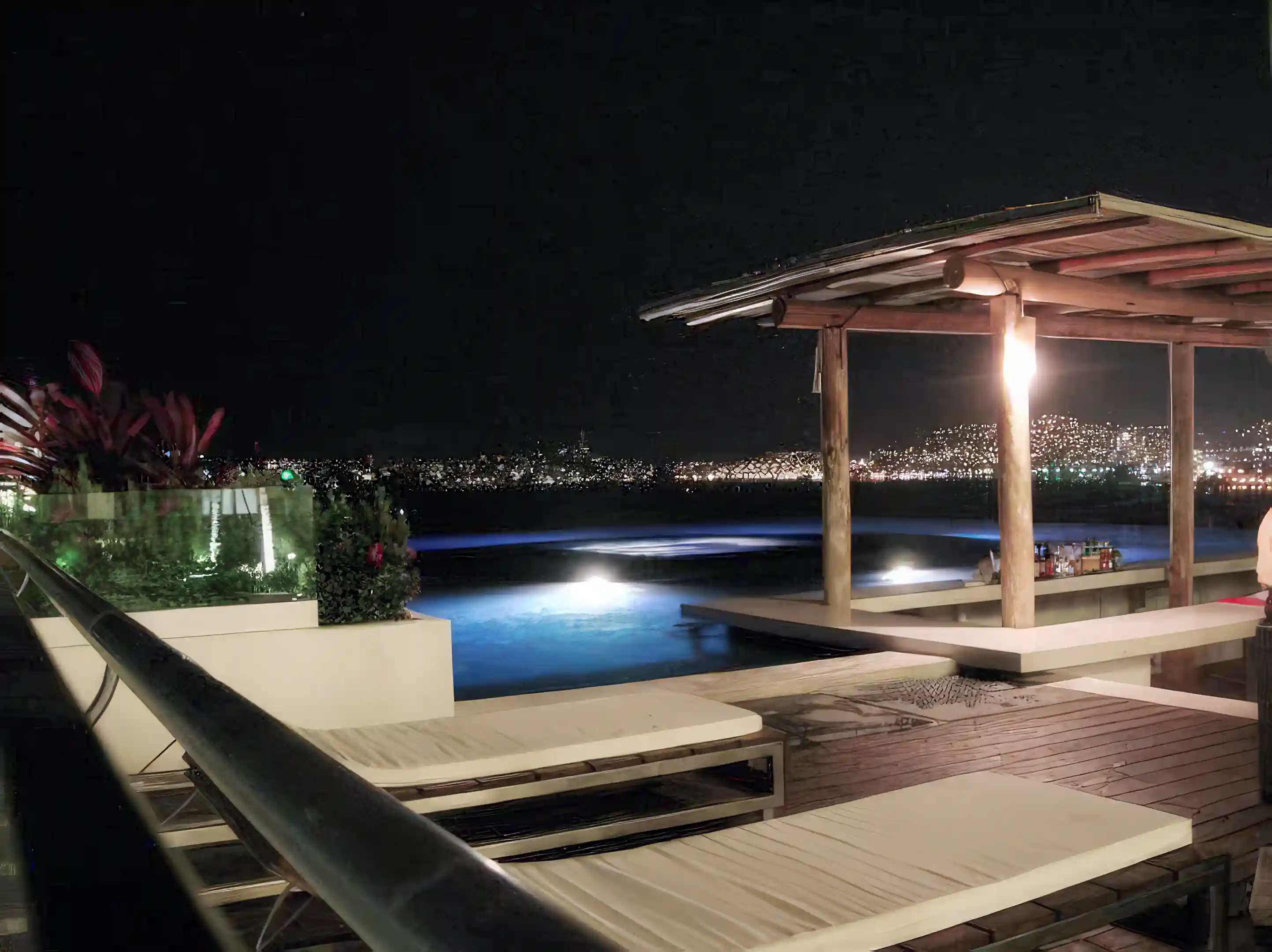 Night Views from Roof Top Pool