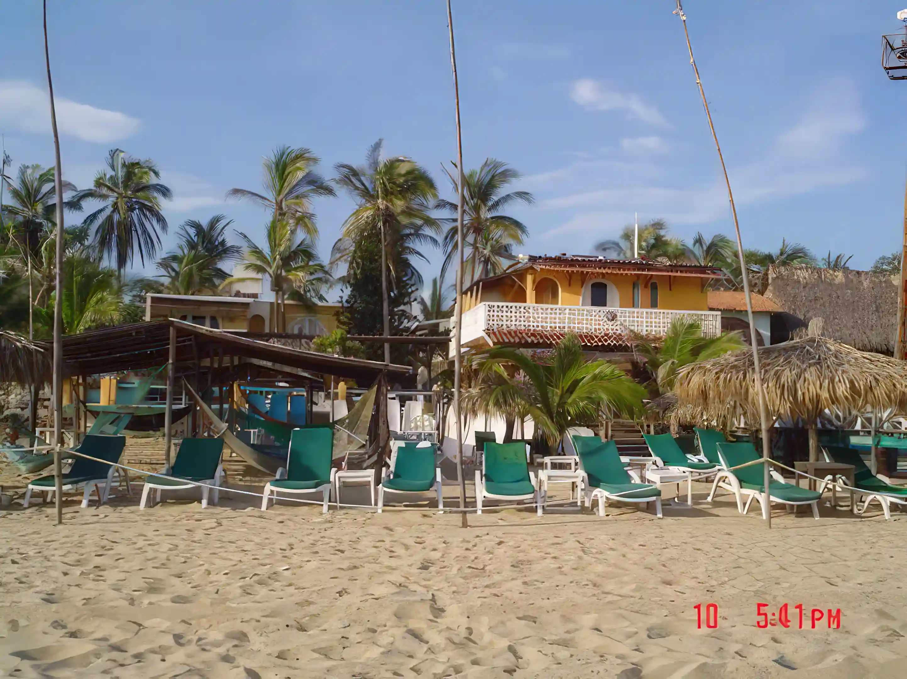 Beach front view of Hotel and beach area