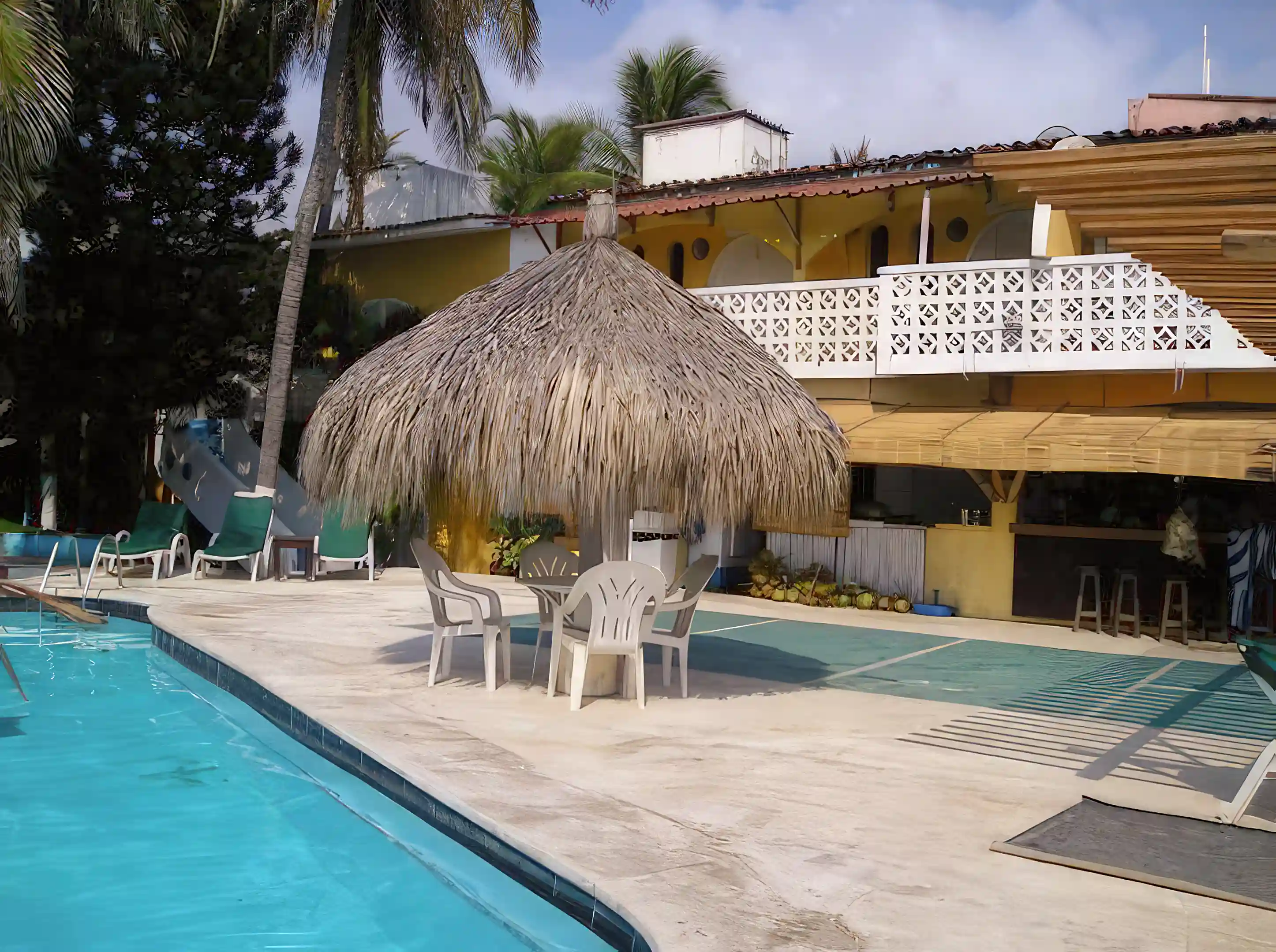 Pool palapa and shuffle board