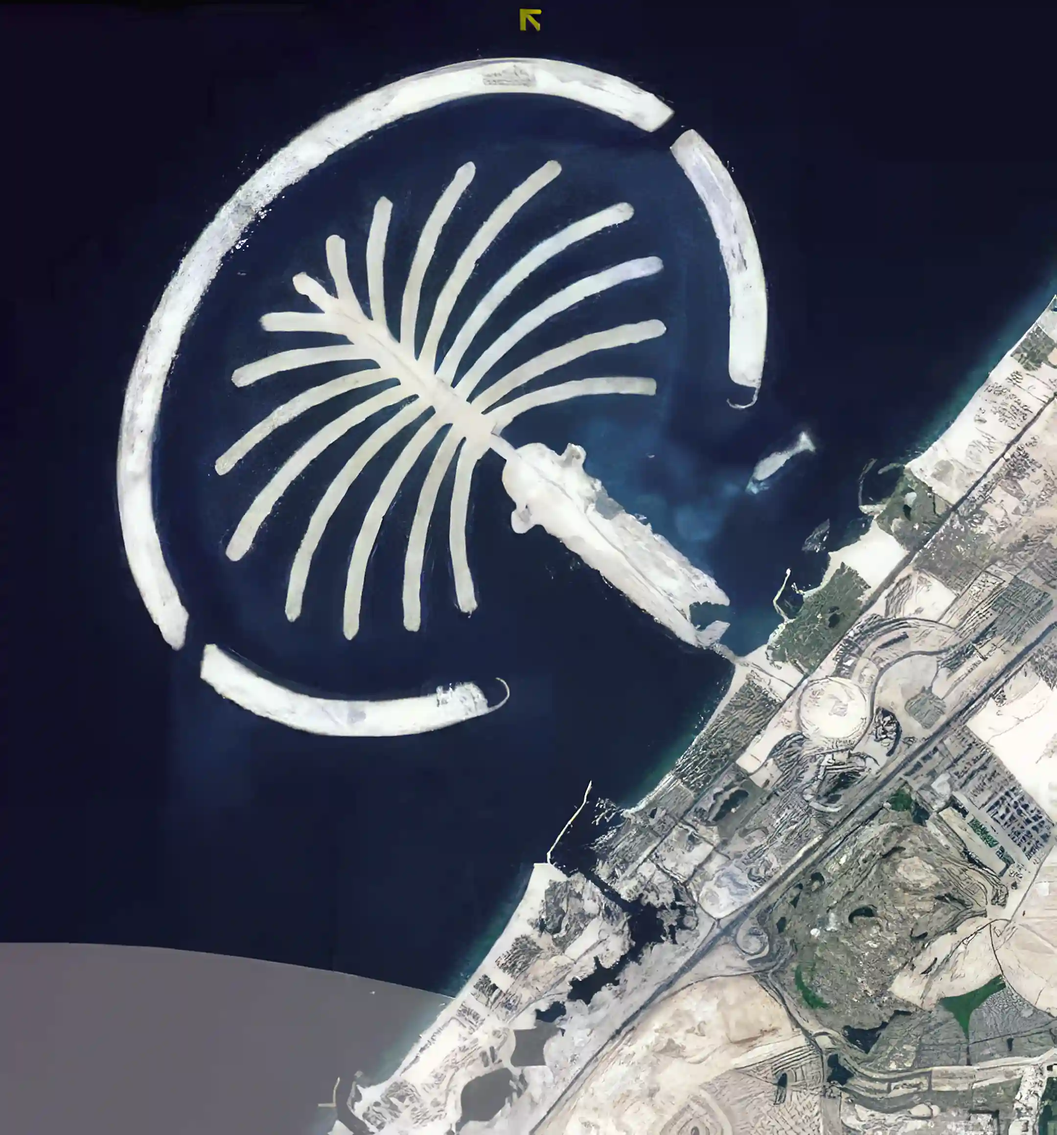Satellite Image of The Palm Island - 11-Nov-03
